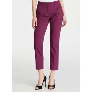 EXPRESS 4R Burgundy Columnist Ankle Pants Flat Front Professional Office Work